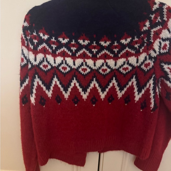 GAP Red and Navy Geometric Cardigan - Picture 3 of 4